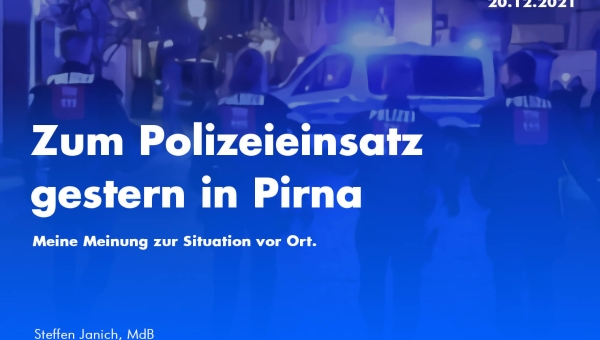 Polizeieinsatz in Pirna