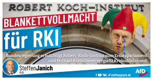 Bundesregierung ermächtigt Robert-Koch-Institut zum Ersatzparlament und Michael Kretschmer vergießt Krokodilstränen!