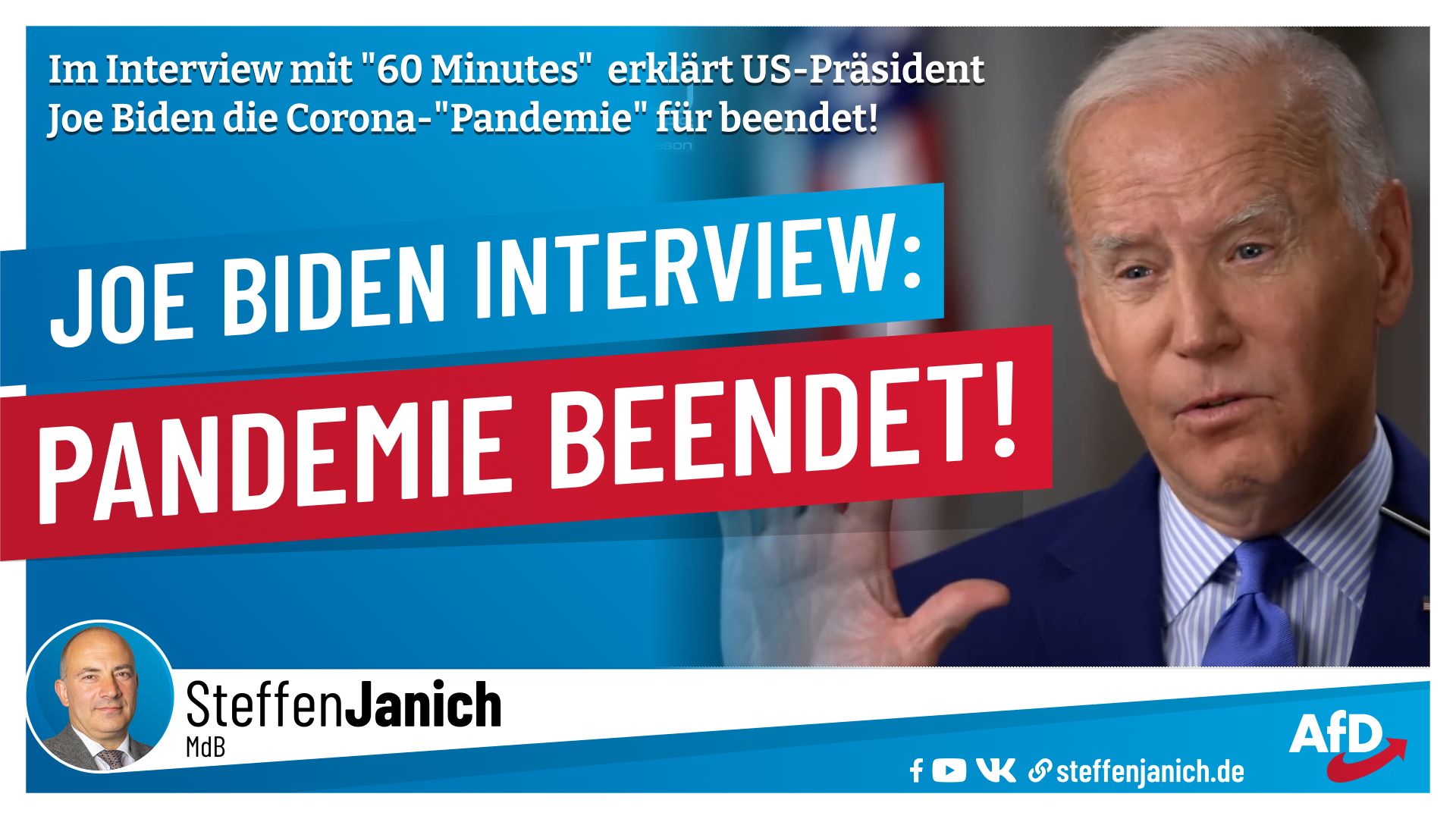 Biden erklärt Corona für beendet