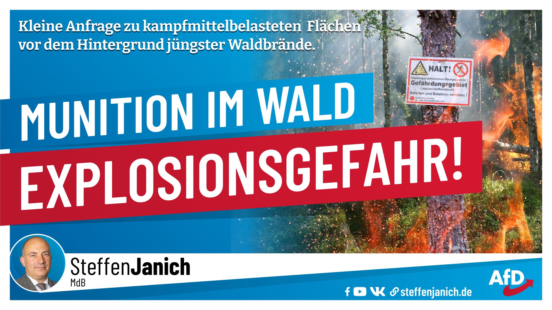 Fragen zu kampfmittelbelasteten terrestrischen Flächen in (Ost-)Deutschland und zu gegenwärtigen Maßnahmen der Bundesregierung vor dem Hintergrund jüngster Waldbrände