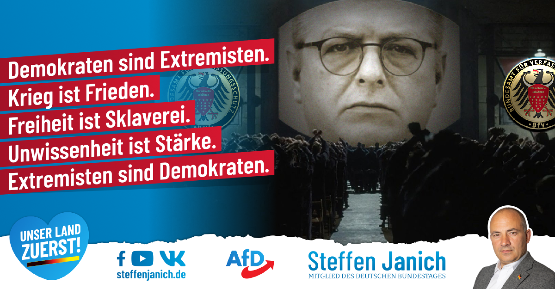 Verfassungsschutz-Chef Haldenwang als Romanfigur von „1984“