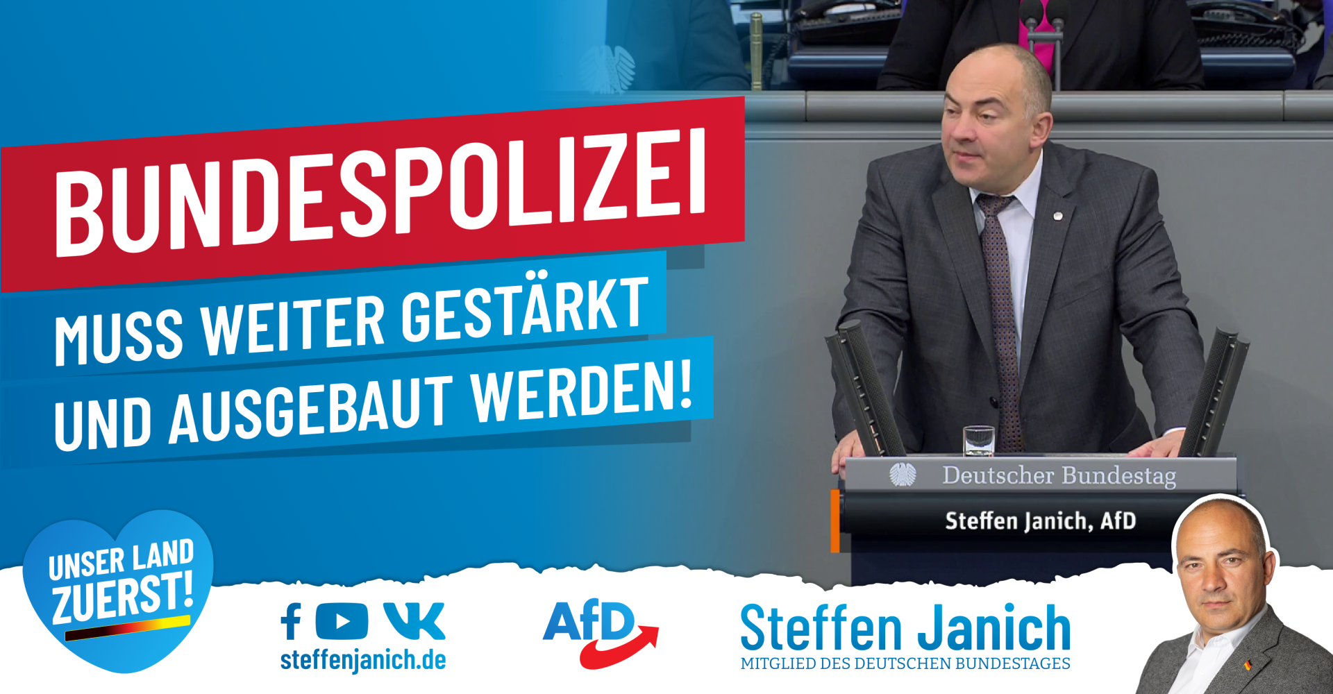 Rede zu Stärkung der Bundespolizei