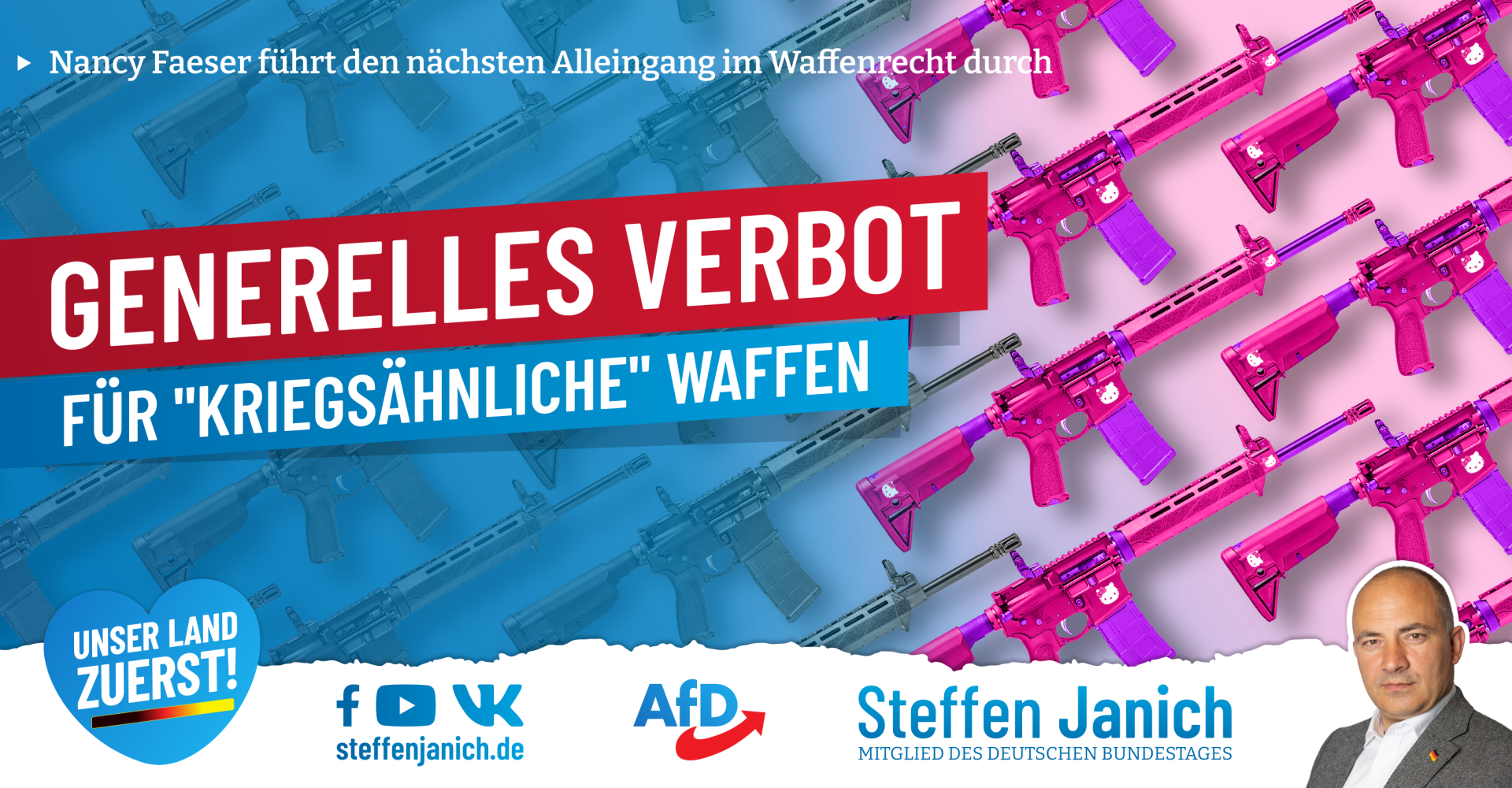 Nancy Faeser führt den nächsten Alleingang im Waffenrecht durch