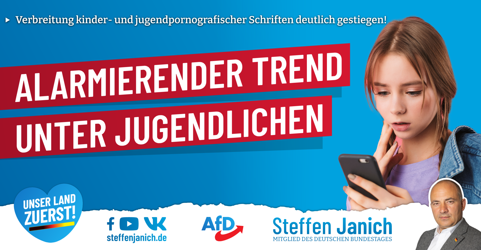 Verbreitung kinder- und jugendpornografischer Schriften deutlich gestiegen