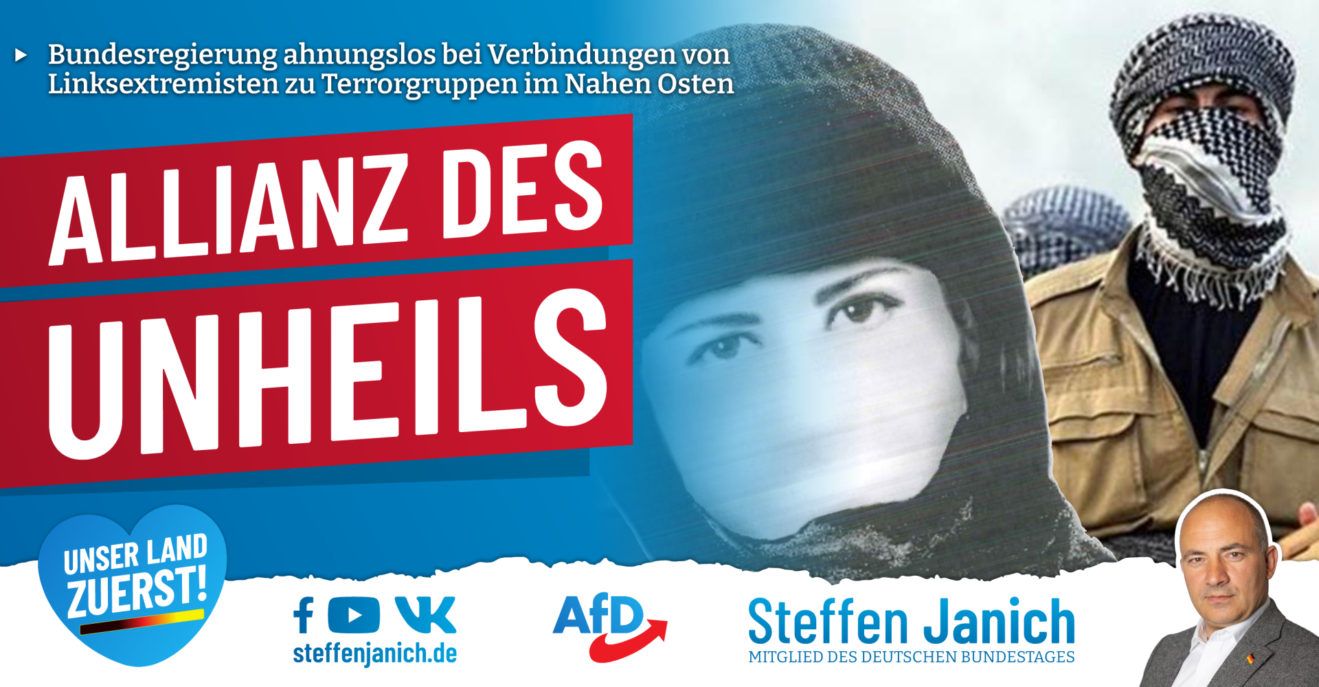 Allianz des Unheils - Bundesregierung ahnungslos bei Verbindungen von Linksextremisten zu Terrorgruppen im Nahen Osten