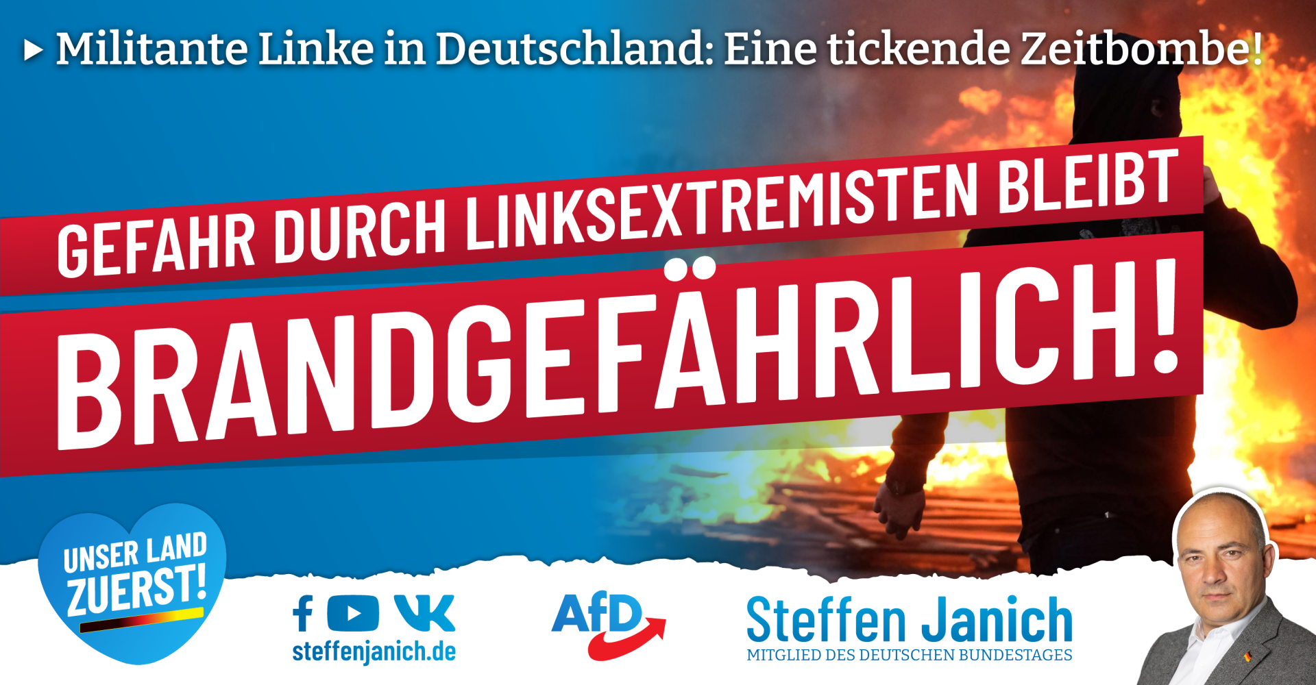 Gefahr durch Linksextremisten bleibt brandgefährlich