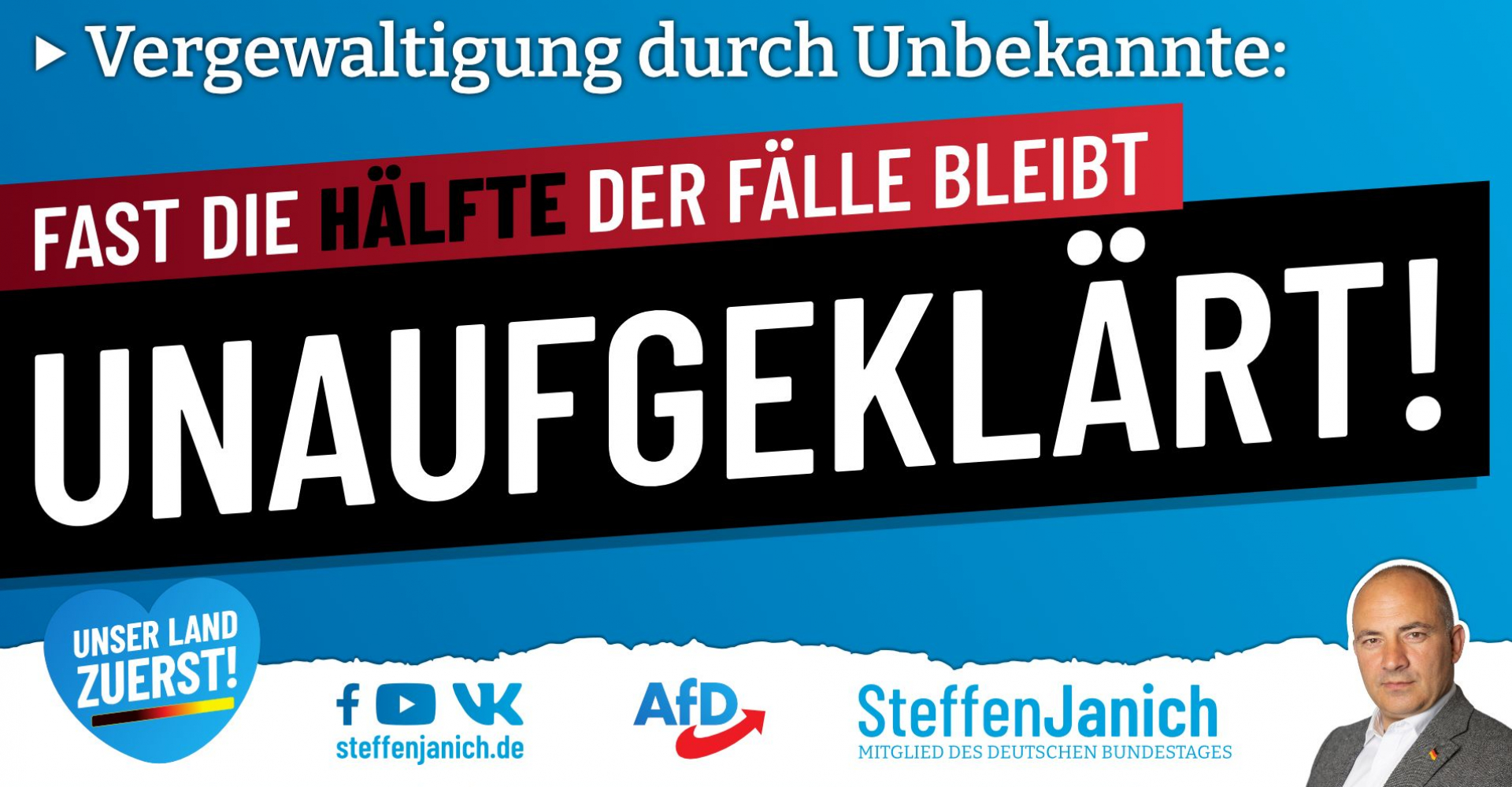 Fast die Hälfte aller Vergewaltigungen durch Unbekannte bleibt unaufgeklärt