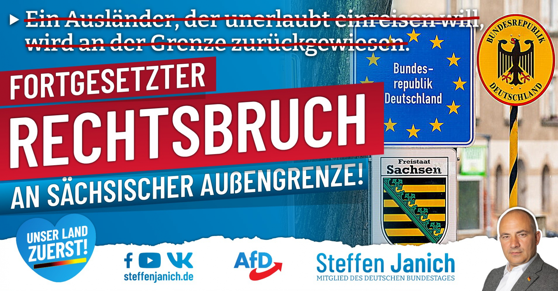 Fortgesetzter Rechtsbruch an sächsischer Außengrenze