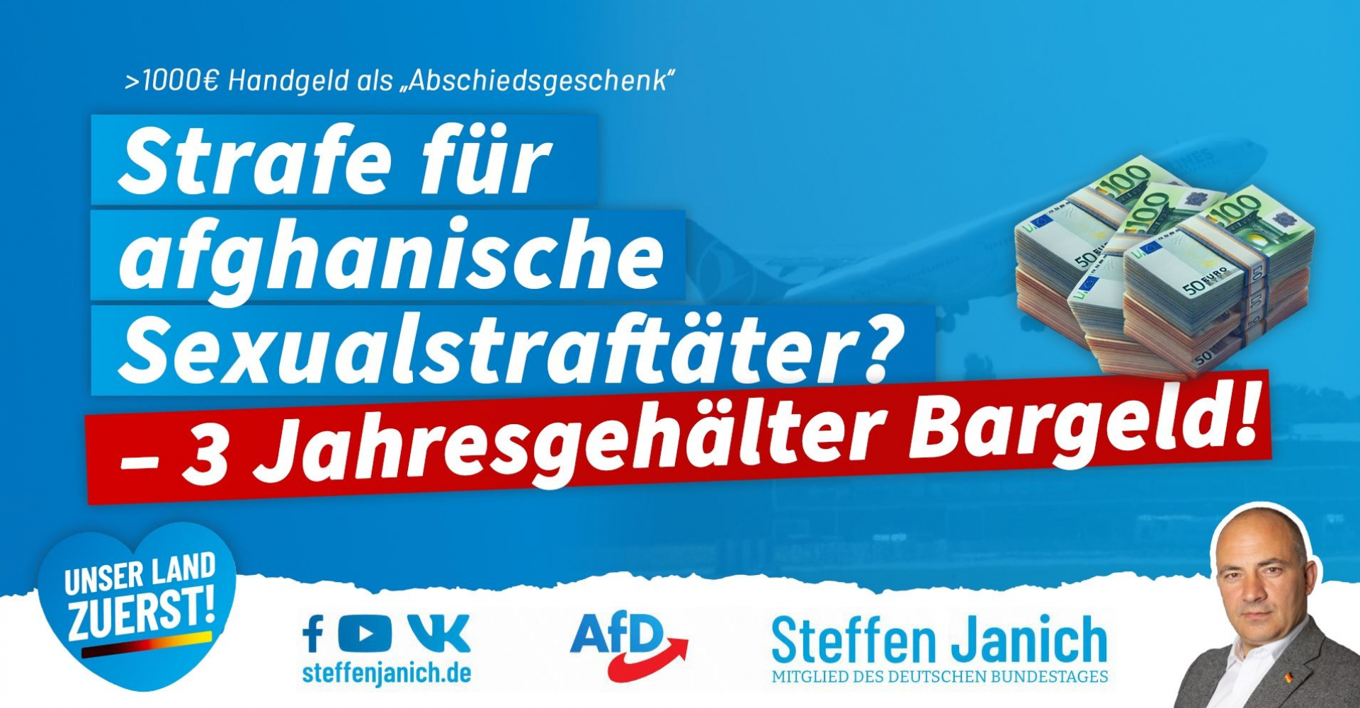 Strafe für afghanische Sexualstraftäter? – 3 Jahresgehälter Bargeld!
