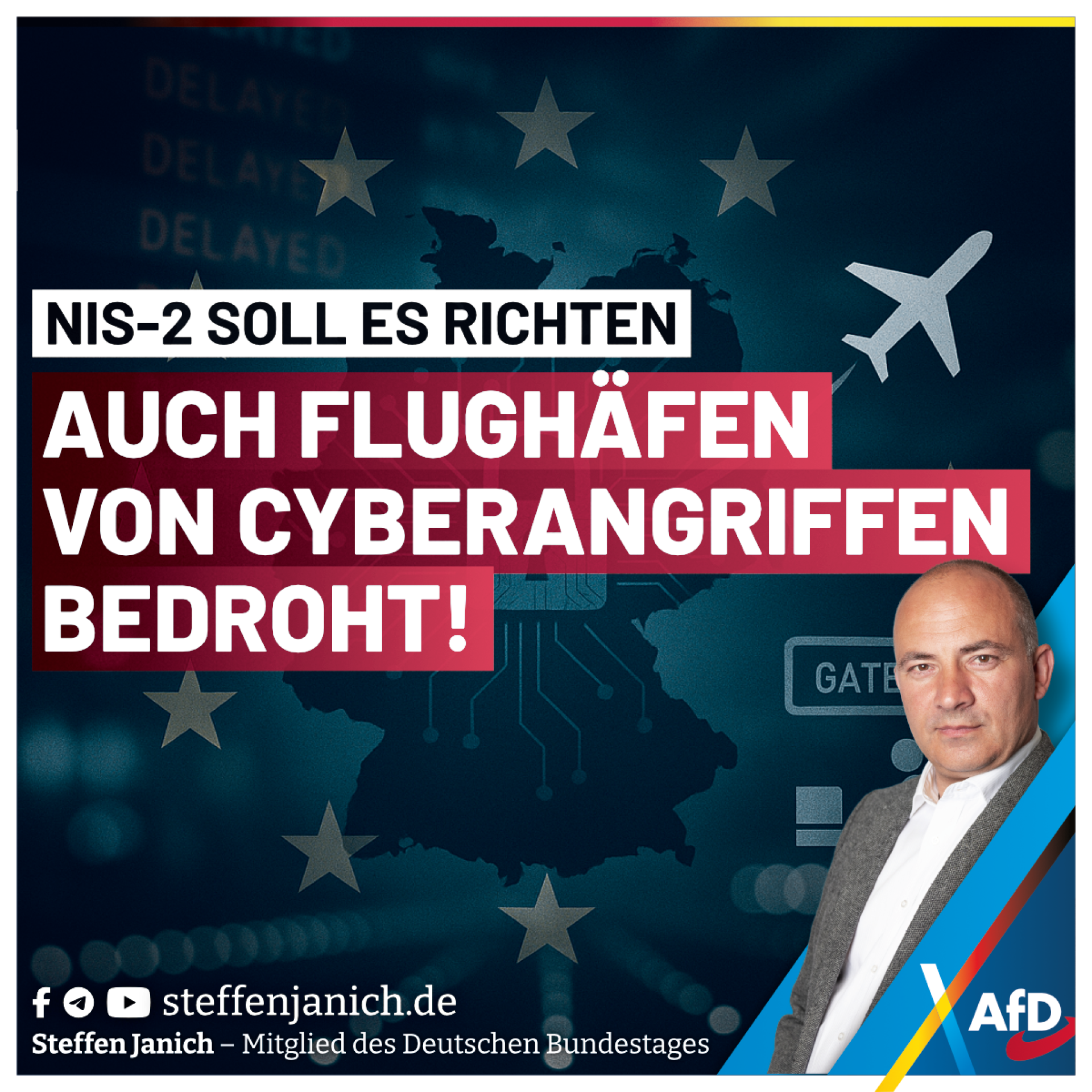Auch Flughäfen von Cyberangriffen bedroht: NIS - 2 soll es richten