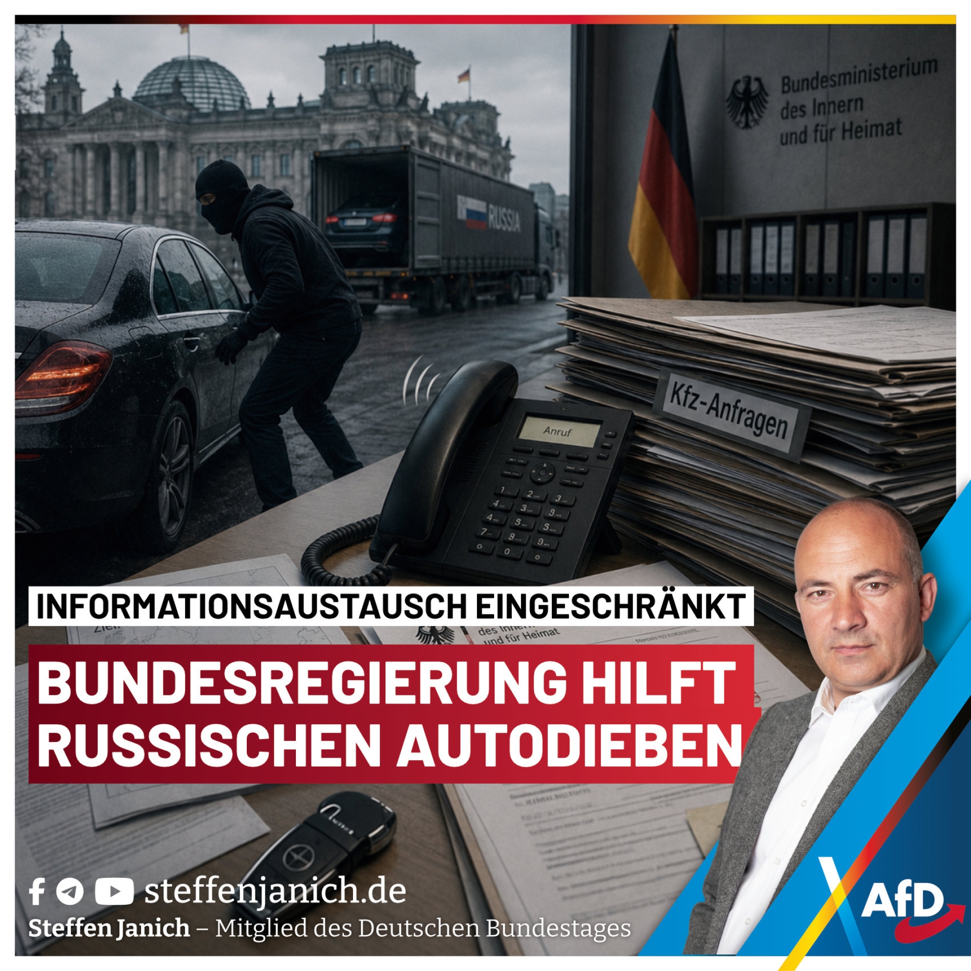 Bundesregierung hilft russischen Autodieben