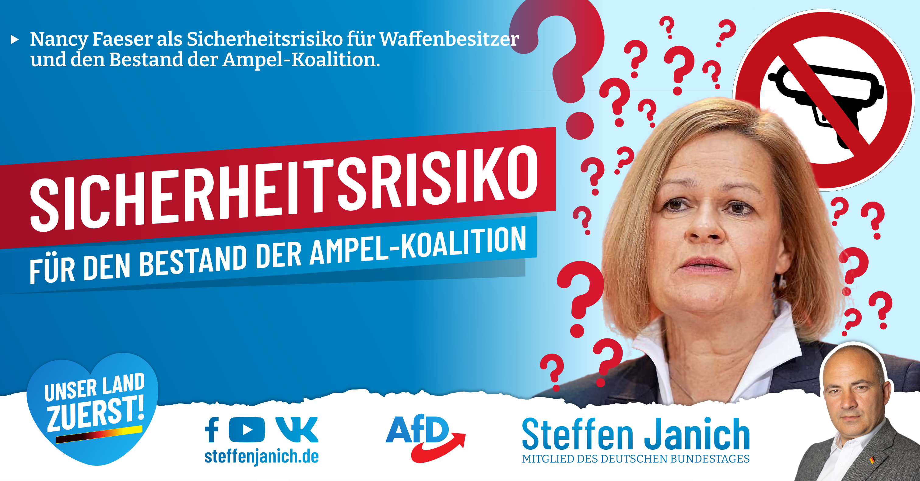 NANCY FAESER ALS SICHERHEITSRISIKO Image