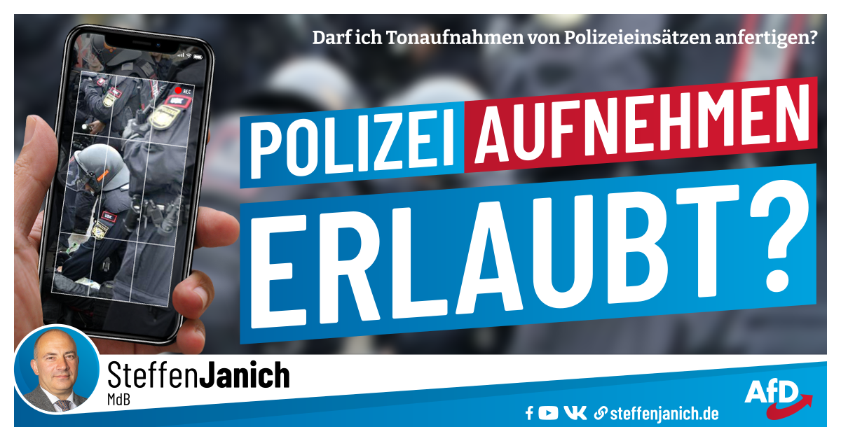 Darf ich Tonaufnahmen von Polizeieinsätzen anfertigen?