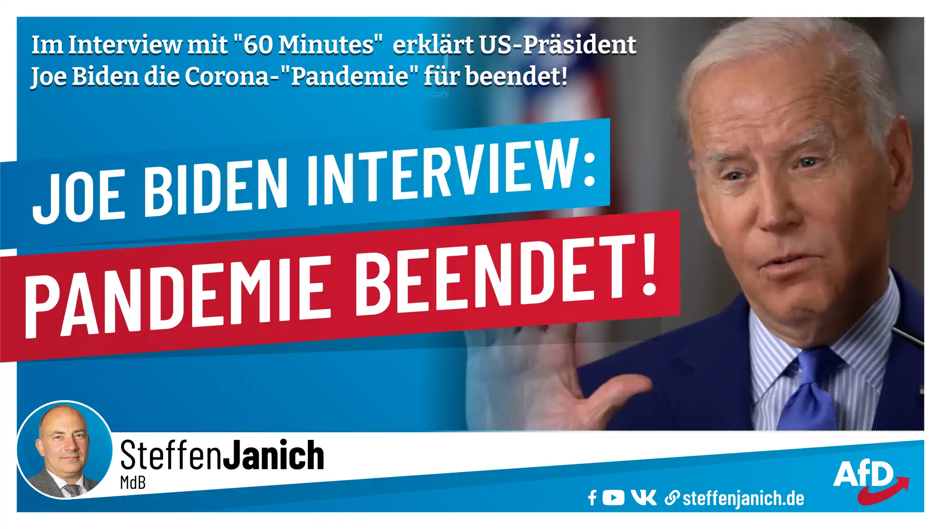 Biden erklärt Corona für beendet