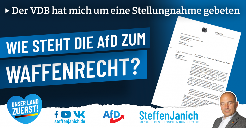 Stellungnahme zum Waffenrecht an den VDB