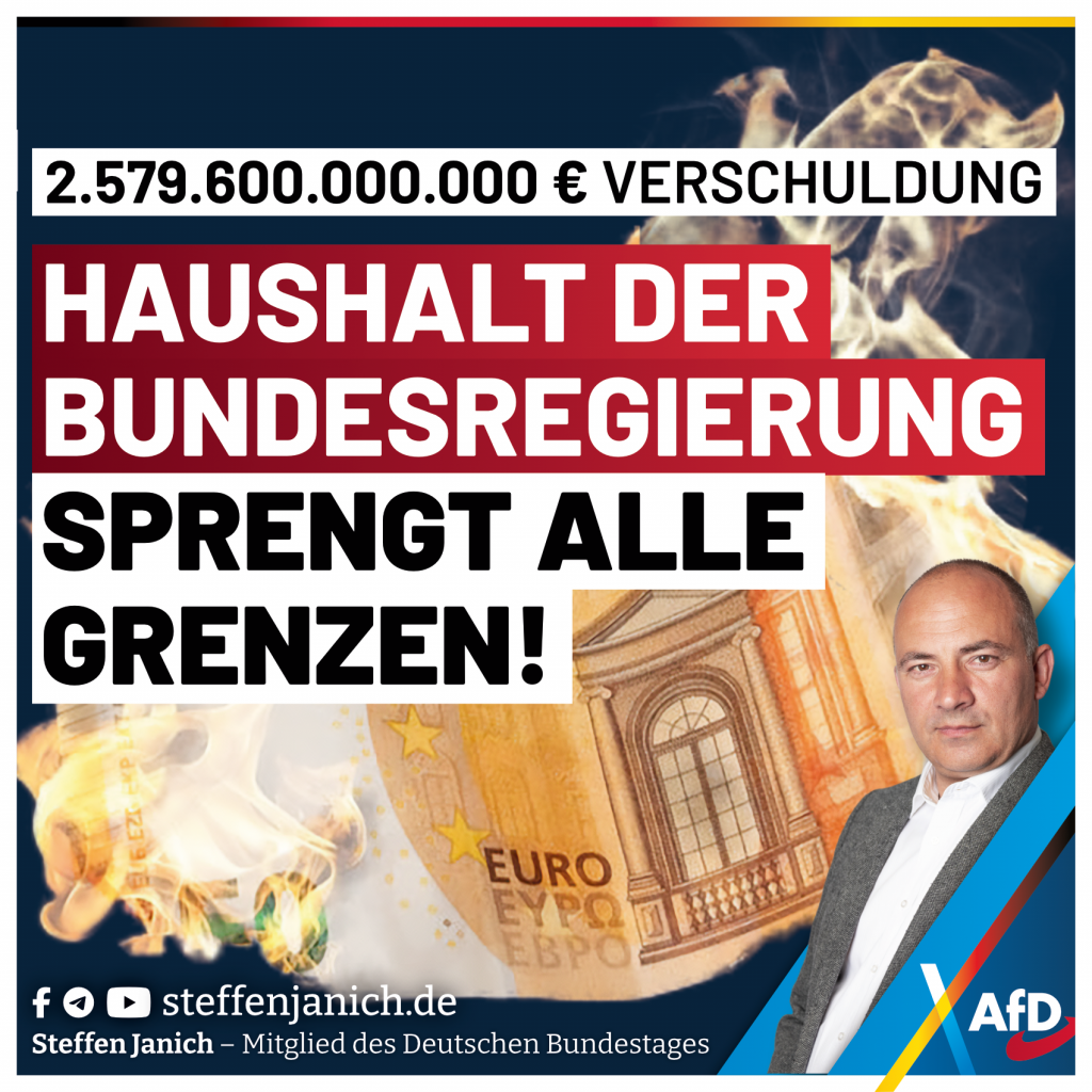 Haushalt der Bundesregierung sprengt alle Grenzen